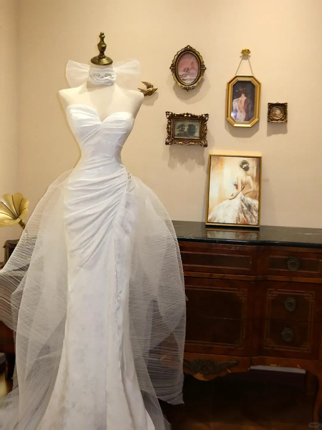 Diynav White Strapless Tulle Satin Mermaid Prom Evening Dress,Formal Wedding Dress HZ1017