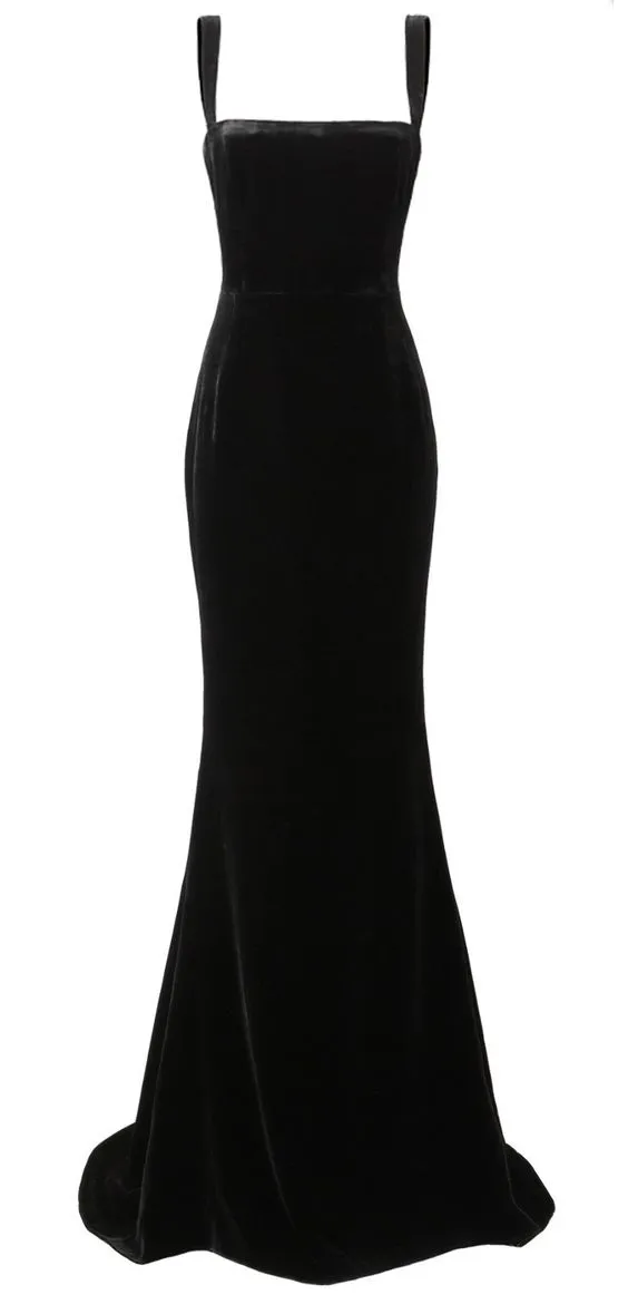 Diynav Black Mermaid Prom Dress,Black Evening Dress HZ1017