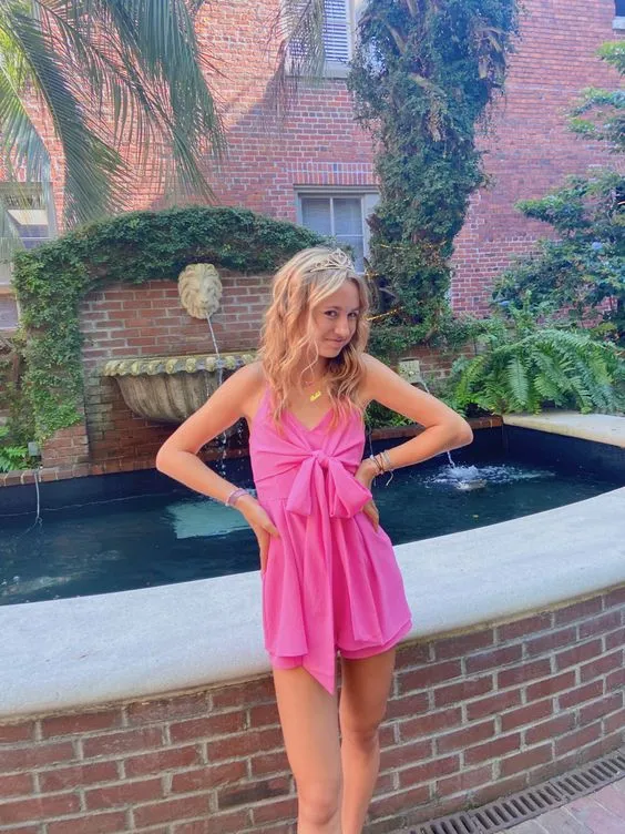 Diynav V Neck Homecoming Dress,Cute Party Dress HZ1017