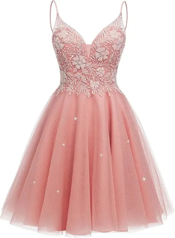 Diynav Tulle Homecoming Dresses for Teens Mini Cocktail Dress HZ1017