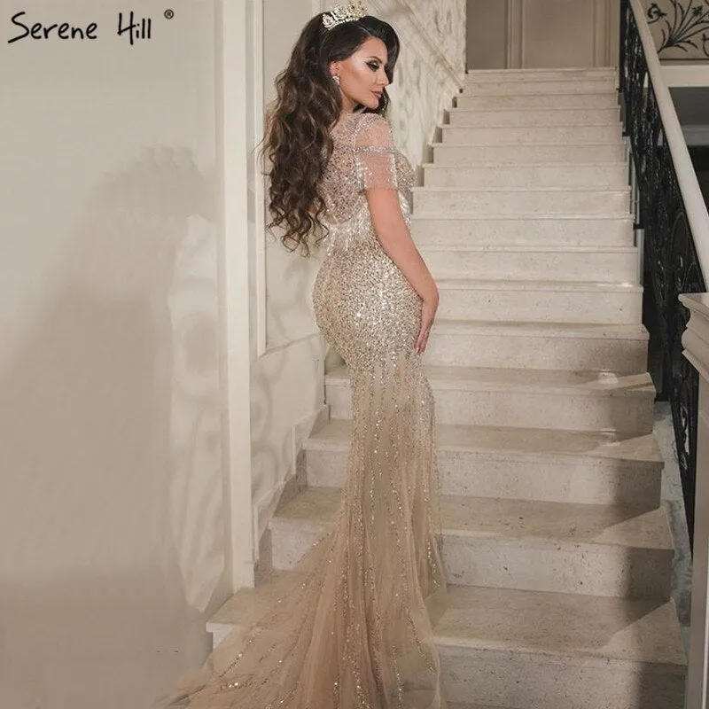 Diynav Mermaid Luxury Evening Dresses Gowns 2025 Beading Tassel Elegant For Women Wedding Party HZ1017 - Image 3