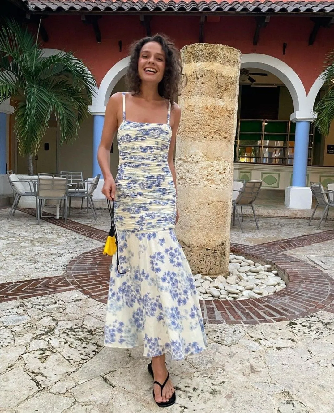 Diynav Spaghetti Straps Floral Prom Dress,Chic Floral Evening Dress HZ1017