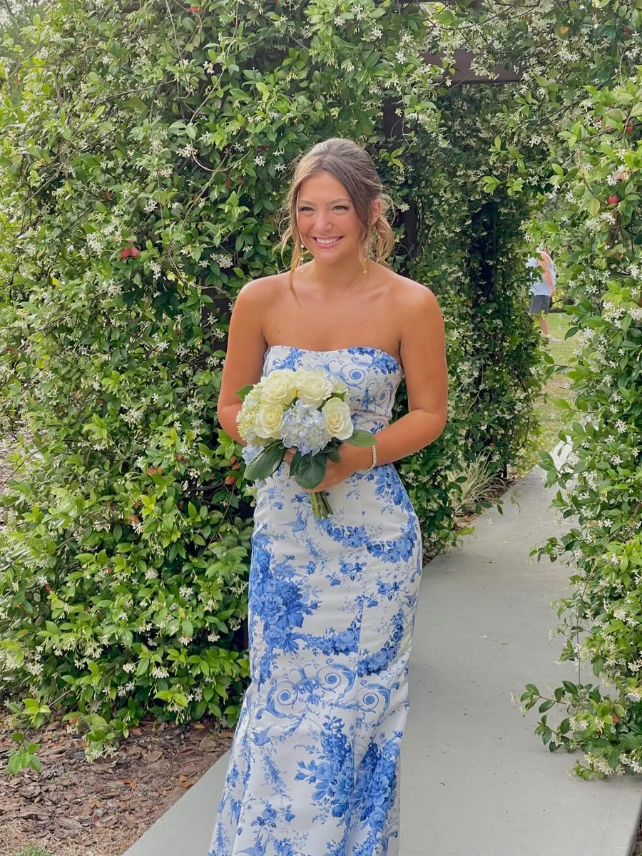 Diynav Mermaid Print Wedding Guest Dress,Charming Evening Dress HZ1017 - Image 2