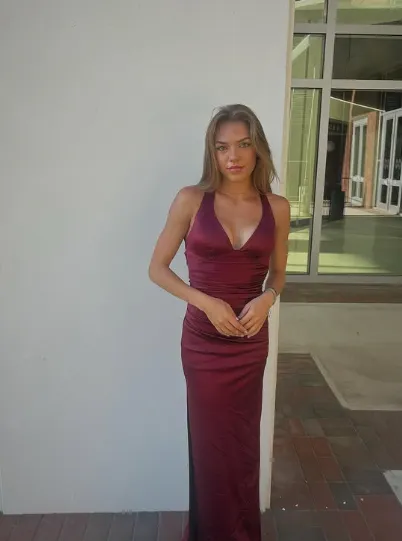 Diynav Satin Evening Gown Charming Formal Gown HZ1017 - Image 4