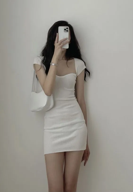 Diynav Bodycon Dress Summer Dress, Sexy White Homecoming Dress HZ1017