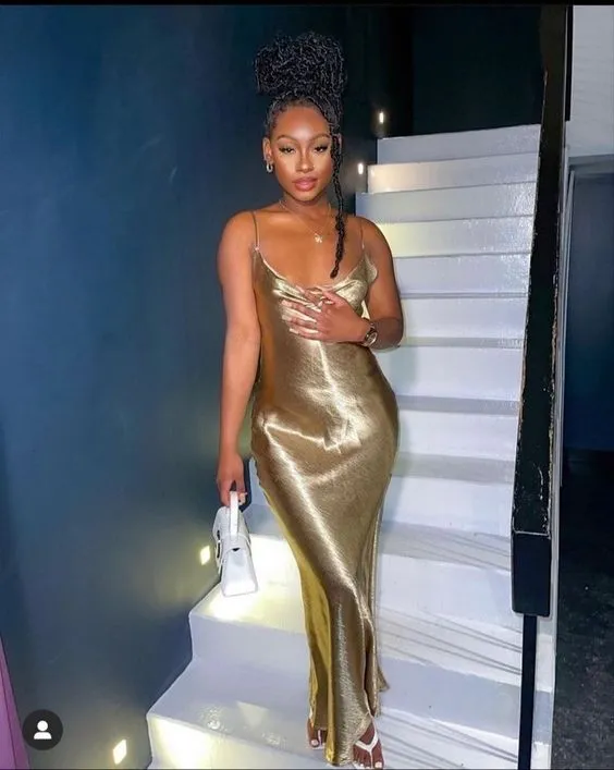 Diynav Sleeveless Spaghetti Straps Evening Dress HZ1017