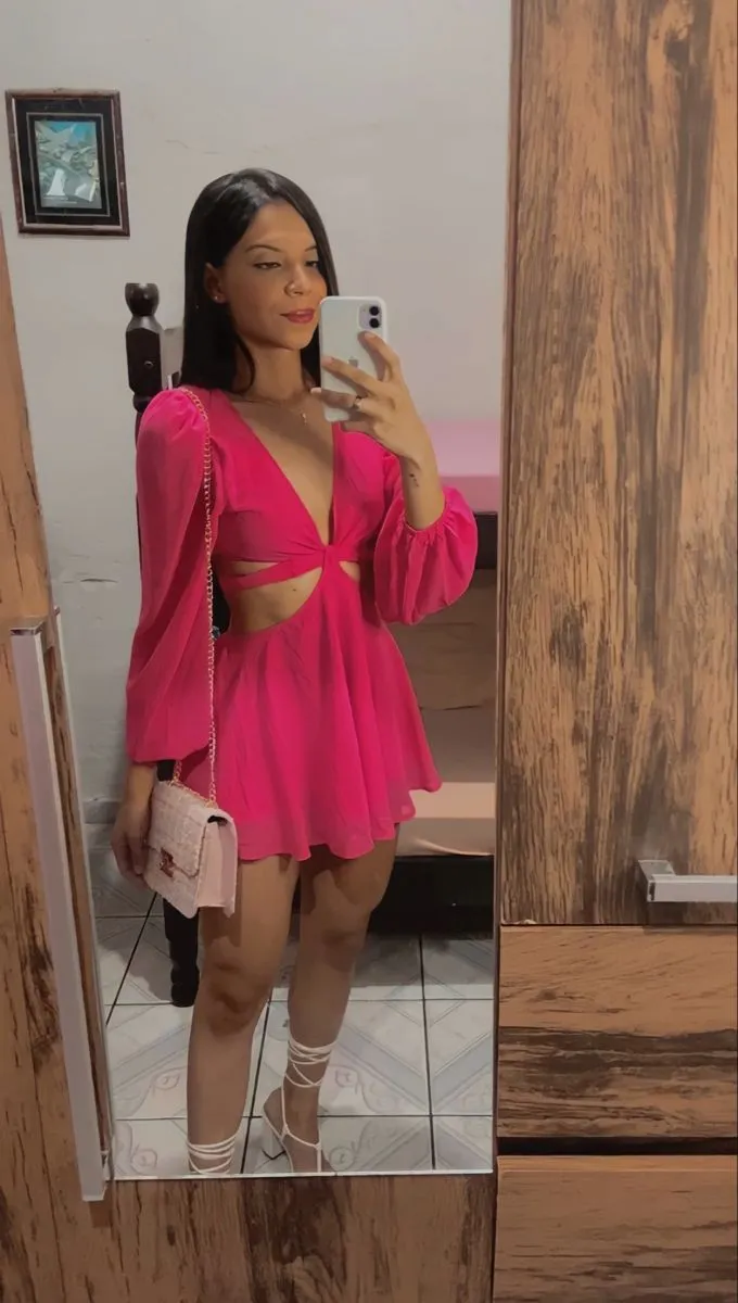 Diynav Neck Cut Out Waist A-Line Dress,Sexy Homecoming Dress HZ1017