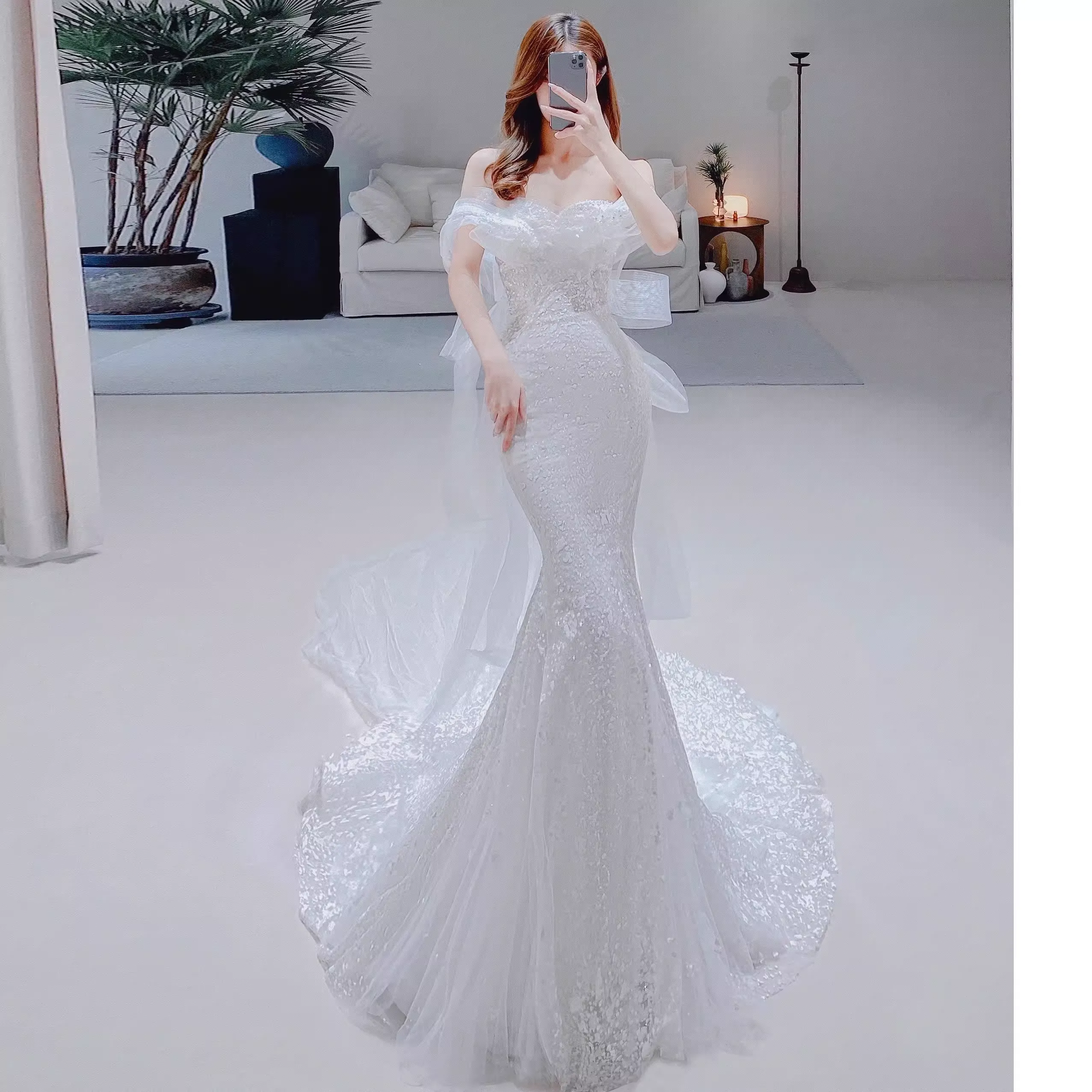 Diynav Mermaid Wedding Dress,Chic Bridal Dress HZ1017 - Image 2