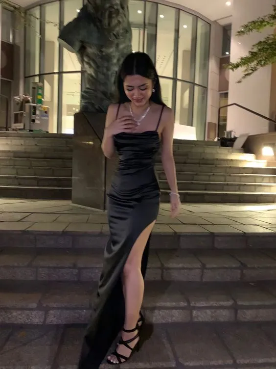 Diynav Spaghetti Straps Evening Dress Sexy Prom Dress HZ1017