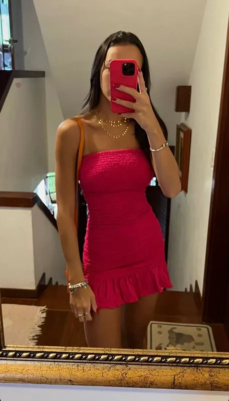 Diynav Hot Pink Homecoming Dress,Mini Dress HZ1017