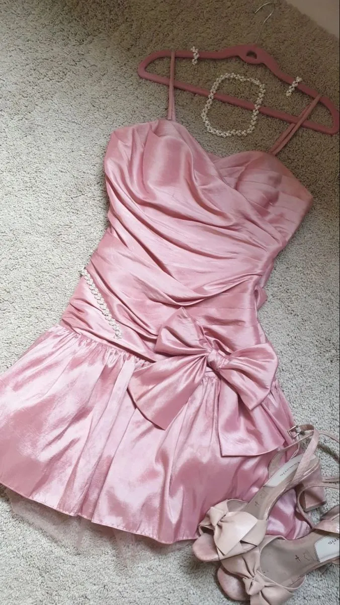 Diynav Pink Homecoming Dress Pink Party Dress HZ1017