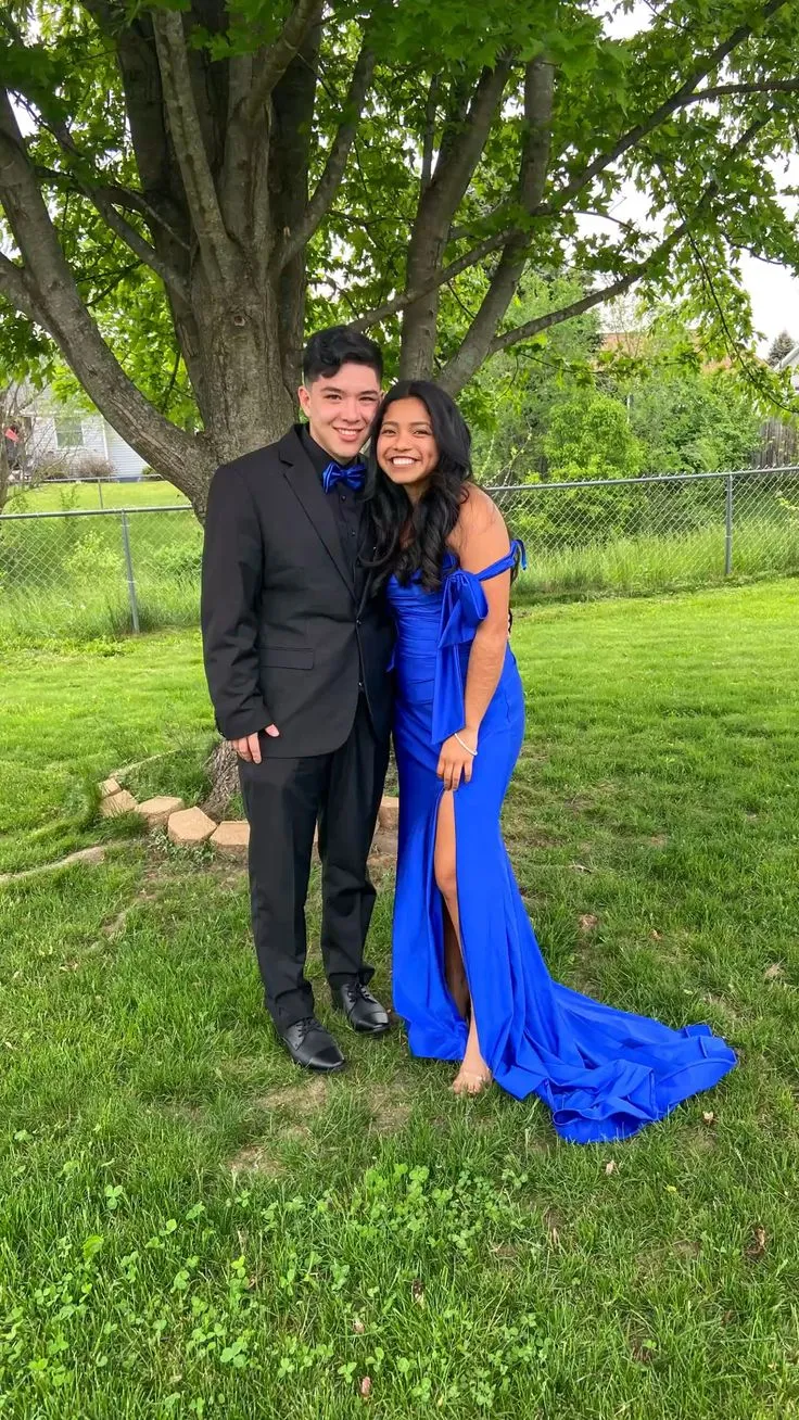 Diynav Royal Blue Prom Dress With Split,Royal Blue Evening Dress HZ1017