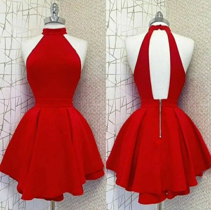 Diynav Collar Red Short Party Dress Back To School Dress Red Homecoming Dress HZ1017 - Image 2