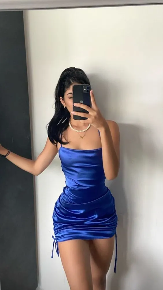 Diynav Royal Blue Bodycon Dress,Short Homecoming Dress,Sexy Mini Dress HZ1017