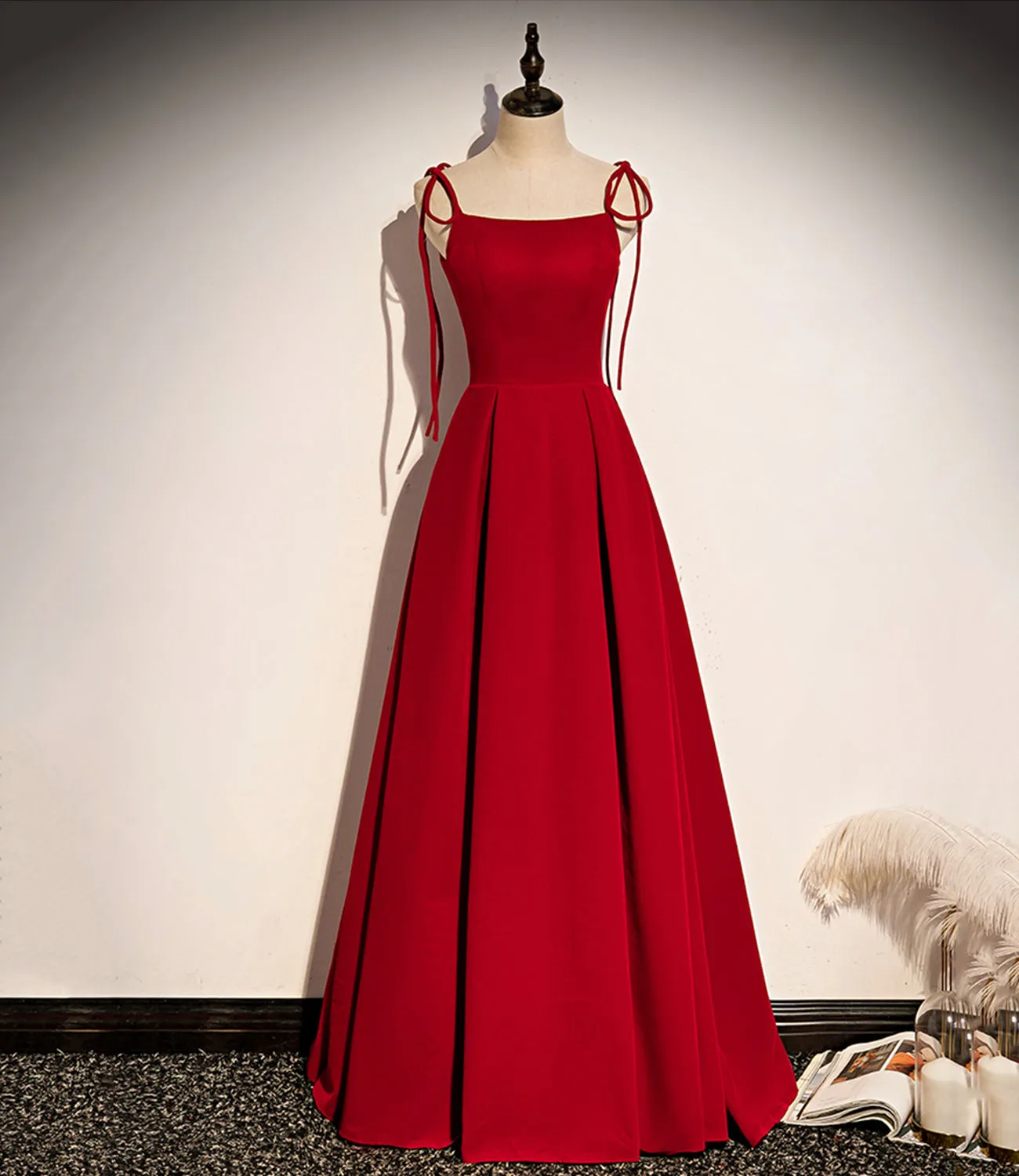 Diynav velvet long A line prom dress evening dress HZ1017