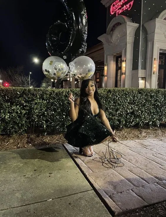 Diynav Sequins Deep V Neck Homecoming Dresses, Tiered Hoco Dress HZ1017