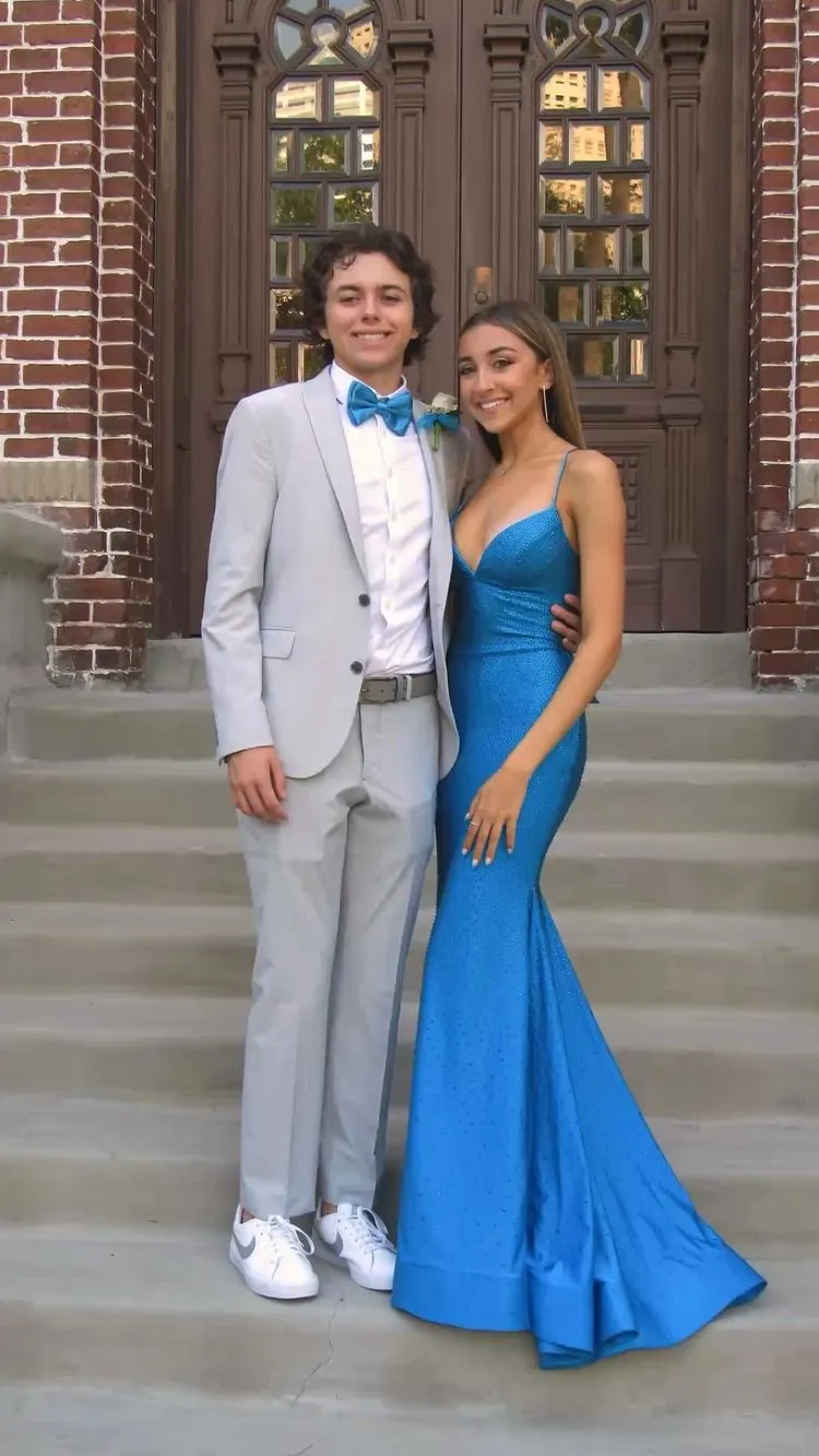 Diynav Straps Peacock Color Mermaid Prom Dress,Charming Evening Gown HZ1017