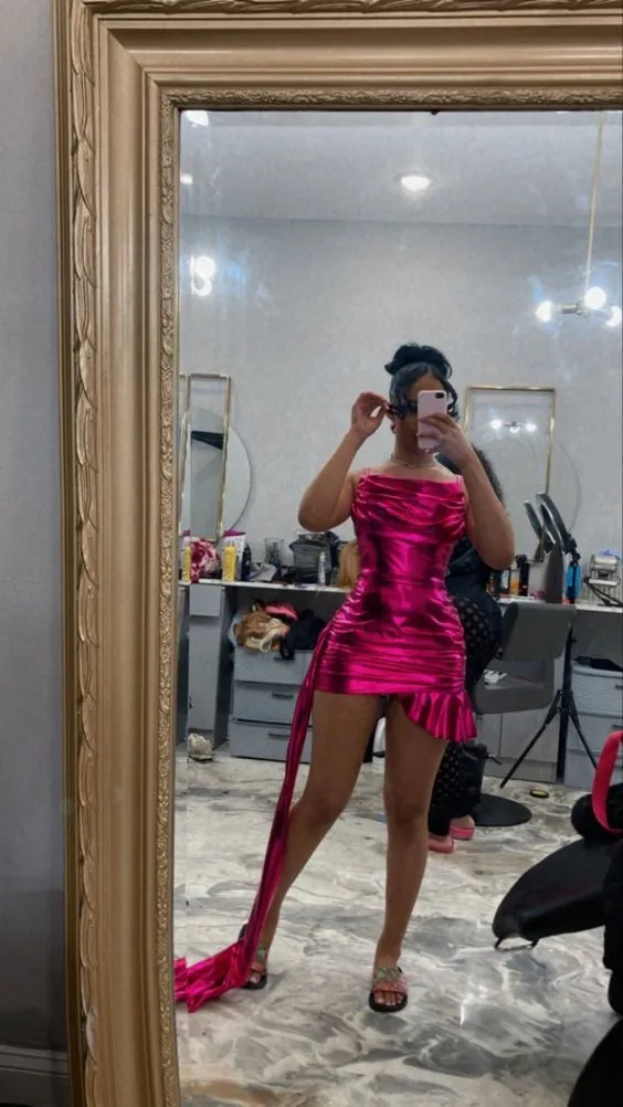 Diynav Pink Short Homecoming Dress 22nd Birthday Party Dress HZ1017