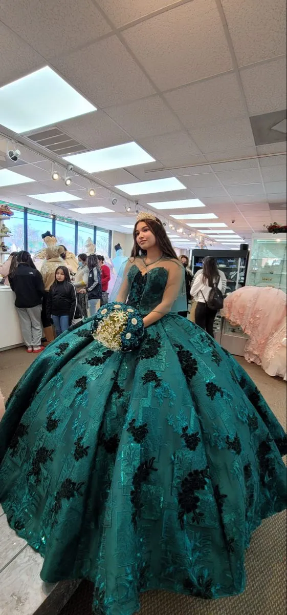 Diynav Emerald Green Quinceanera Dress,Sweet 16 Dress,Emerald Green Ball Gown HZ1017