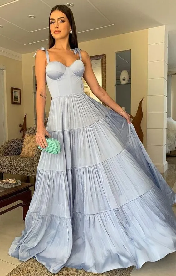 Diynav A-line Blue Long Prom Dress,Charming Evening Dress HZ1017