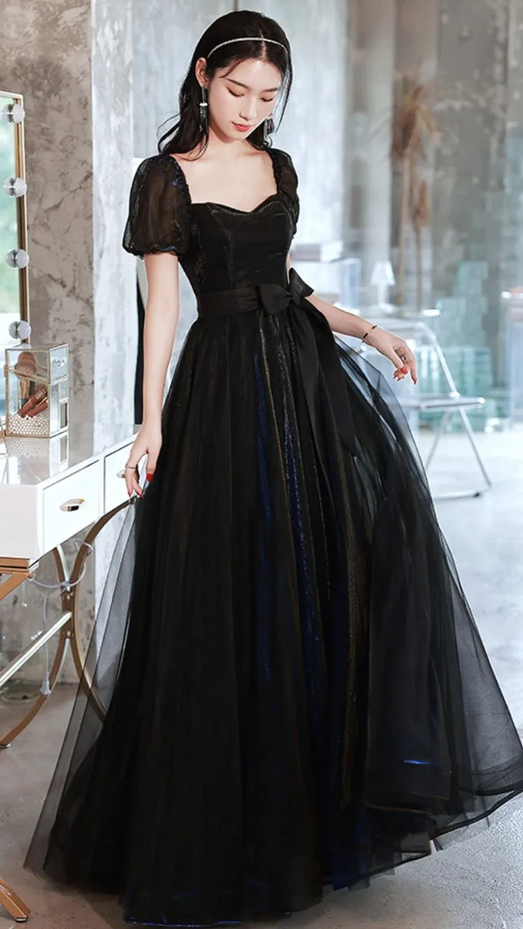 Diynav Tulle Long Prom Dress A line Evening Dress HZ1017
