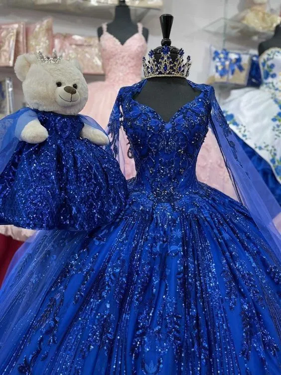 Diynav Royal Blue Quinceanera Dress,Royal Blue Ball Gown Sweet 16 Dress HZ1017