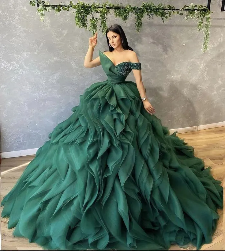 Diynav Gown Green Prom Dress, A Line Formal Evening Gowns HZ1017
