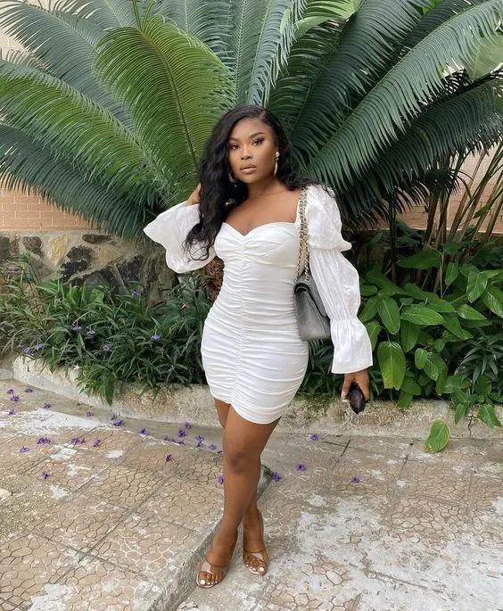 Diynav Independent Stand Square Neck Short Skirt Petal Sleeve Drape Dress For Women 18th Birthday Outfit Short Homecoming Dress HZ1017 - Image 2