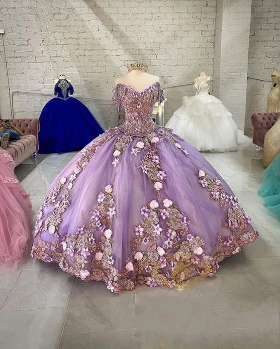 Diynav Off Shoulder Beads Quinceanera Dresses Ball Gown Sweet 16 Year Princess Dresses HZ1017