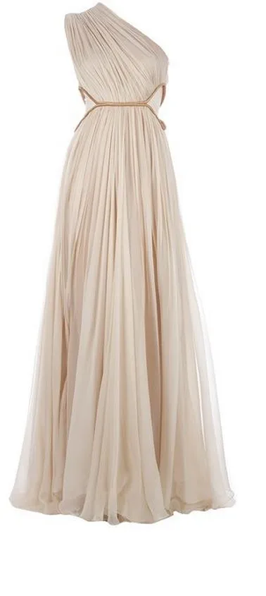 Diynav Charming Chiffon Prom Dress,One Shoulder Evening Dress HZ1017