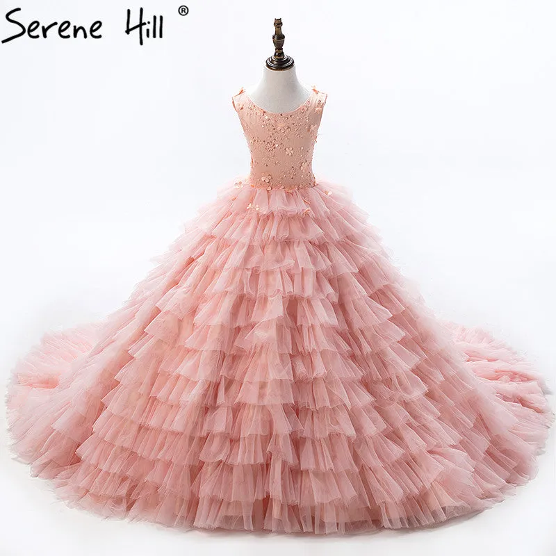 Diynav Peach Pageant Dresses For Girls Glitz Flower Girl Dresses HZ1017