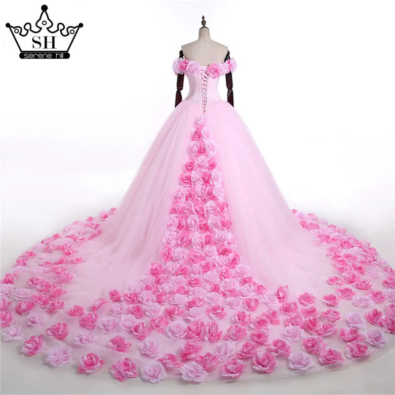 Diynav Cloud Flower Rose Wedding Dresses Bridal Gown Wedding Gown HZ1017