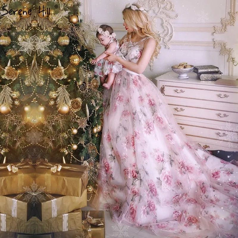 Diynav Flowers Pattern Sexy Wedding Dress Sleeveless Bridal Gown HZ1017