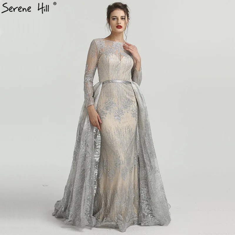 Diynav Sale no return no refundSale Sparkle Long Sleeves Mermaid Evening Dresses HZ1017