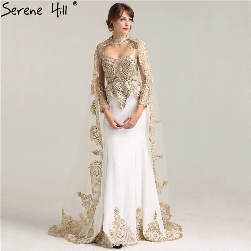 Diynav Sale no return no refundSale Mermaid With Cap Fashion Evening Dress Long Sleeve HZ1017