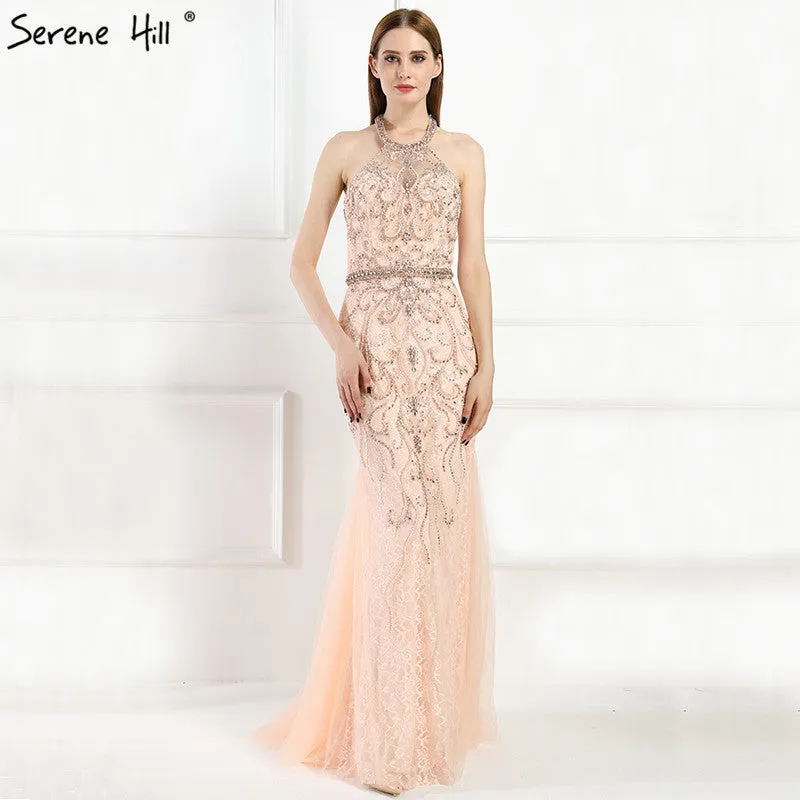 Diynav Sale no return no refundSale Tulle New Evening Dress Lace Pearls Diamond Mermaid HZ1017
