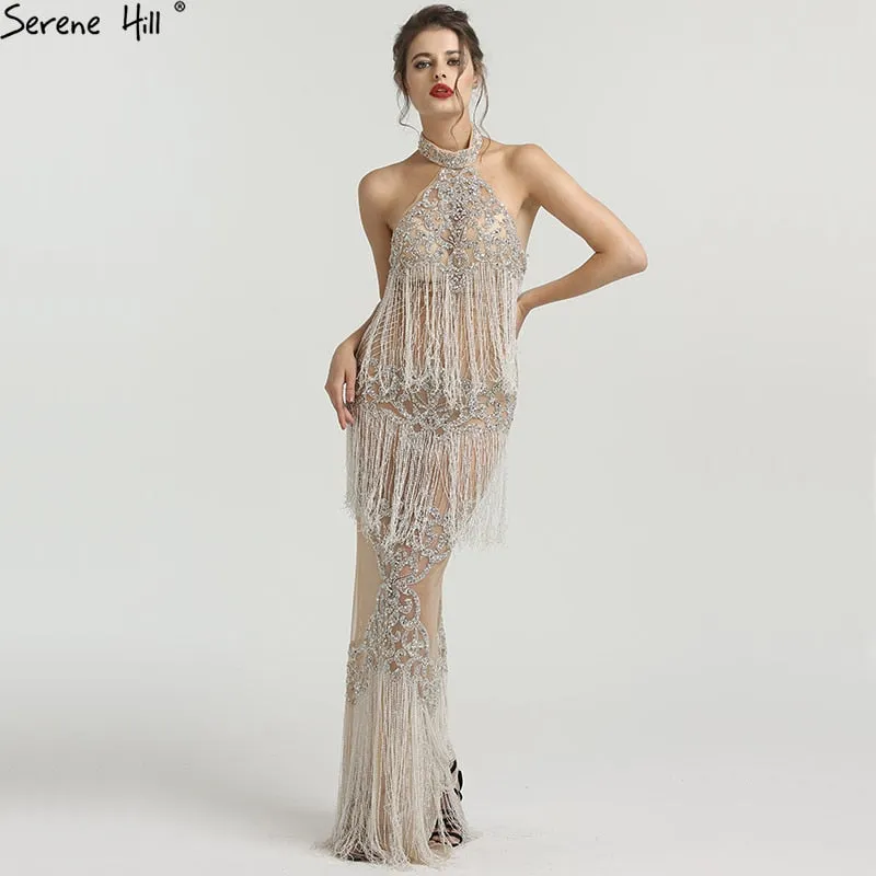 Diynav Designer Halter Evening Dresses Sharking Evening Gowns HZ1017
