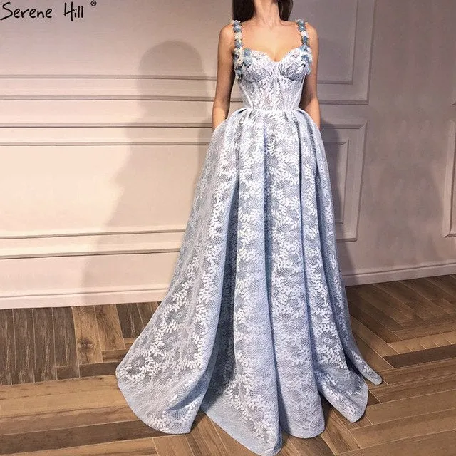 Diynav Sale No Return No Refund Sale Strapless Beach Lace Evening Dresses Sequined Diamond Evening Gowns HZ1017 - Image 2