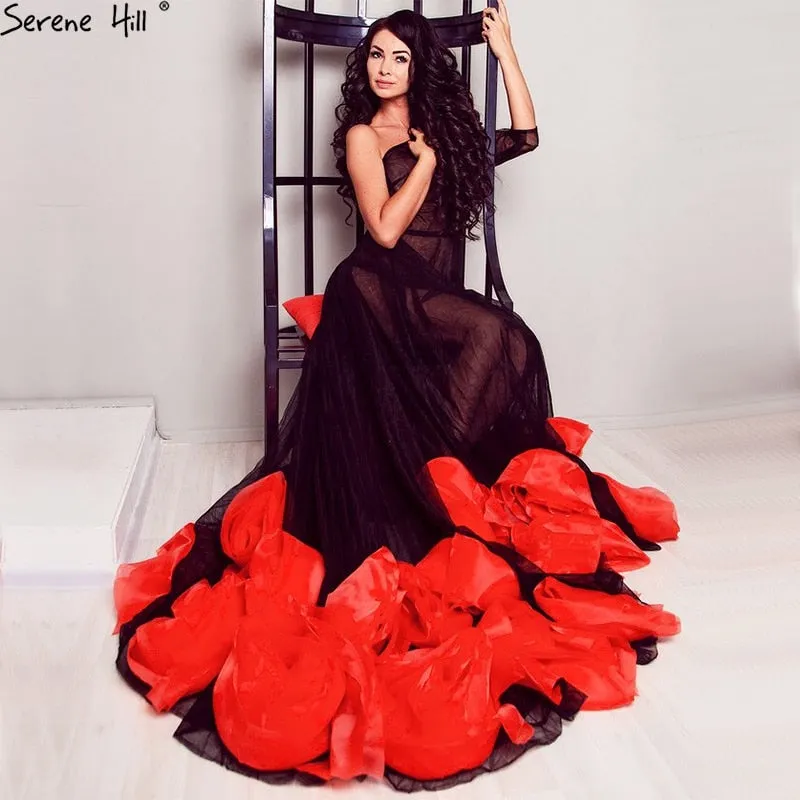 Diynav Photography See Through Sexy Evening Dress Long Evening HZ1017