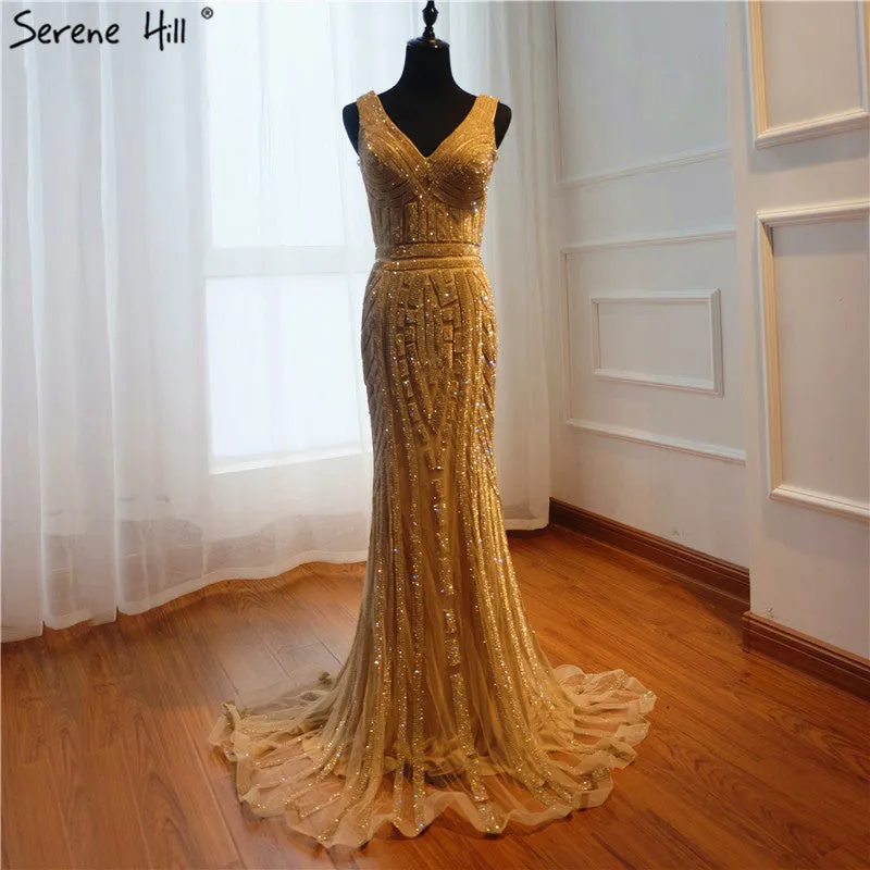 Diynav Sale no return no refund Sale Deep-V Sexy Mermaid Tulle Evening Dresses HZ1017