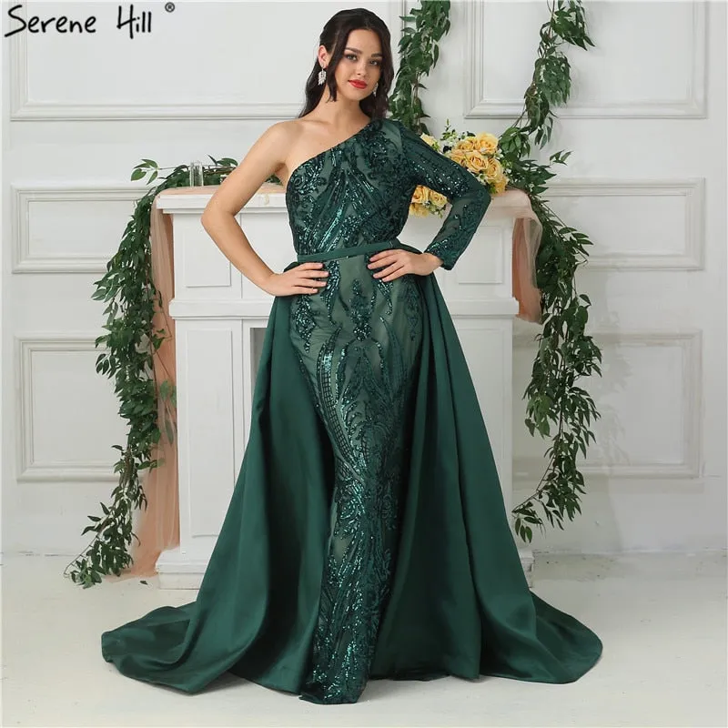 Diynav Shoulder Long Sleeves Evening Dresses HZ1017